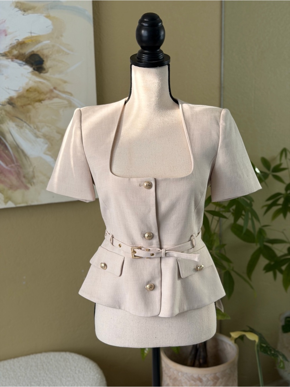 ** NWT ** Generation Love Lois Belted Peplum Blazer Size XS